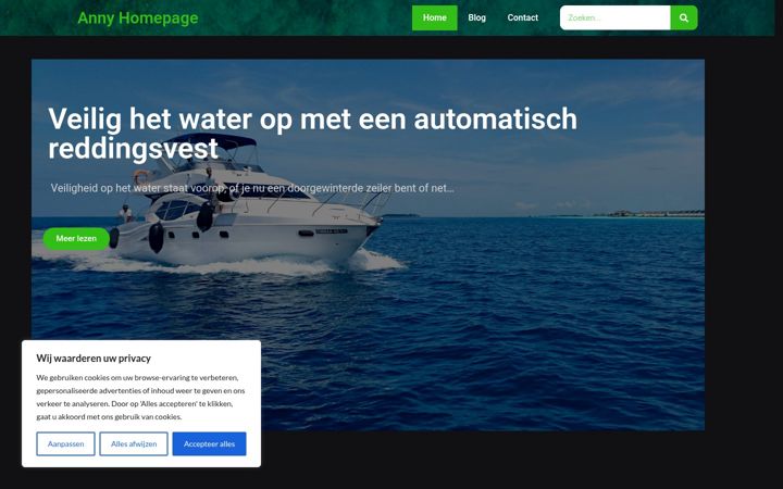 Kuvakaappaus sivustosta annyhomepage.nl