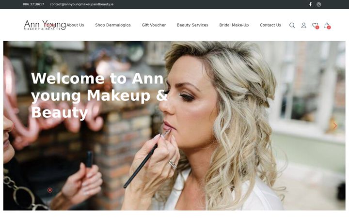 Kuvakaappaus sivustosta annyoungmakeupandbeauty.ie