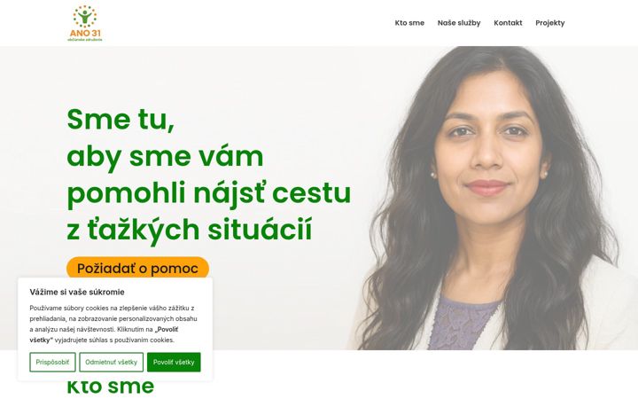 Kuvakaappaus sivustosta ano31.sk
