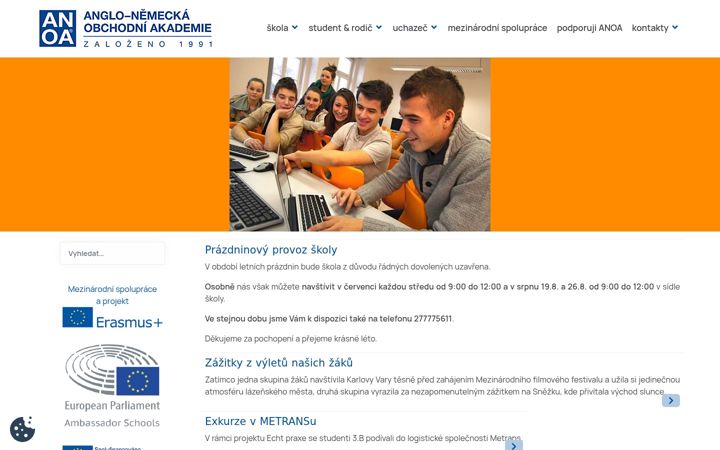 Screenshot of anoa.cz