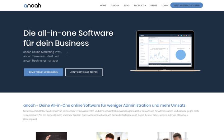 Screenshot of anoah.at