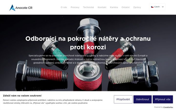 Screenshot van anocote.cz