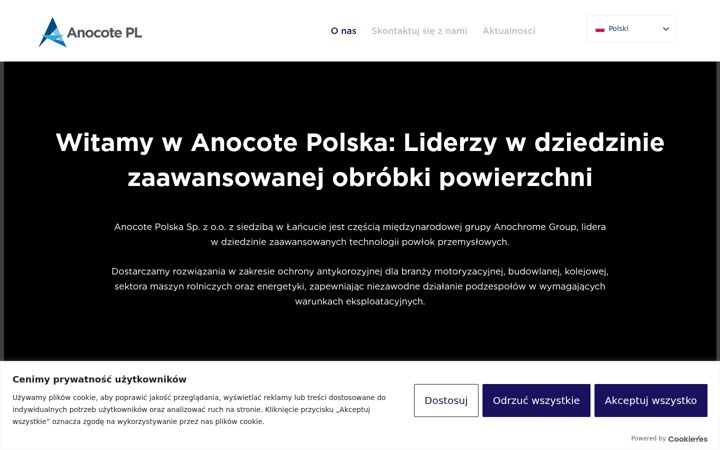 Screenshot of anocote.pl