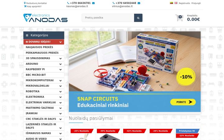 Screenshot of anodas.lt
