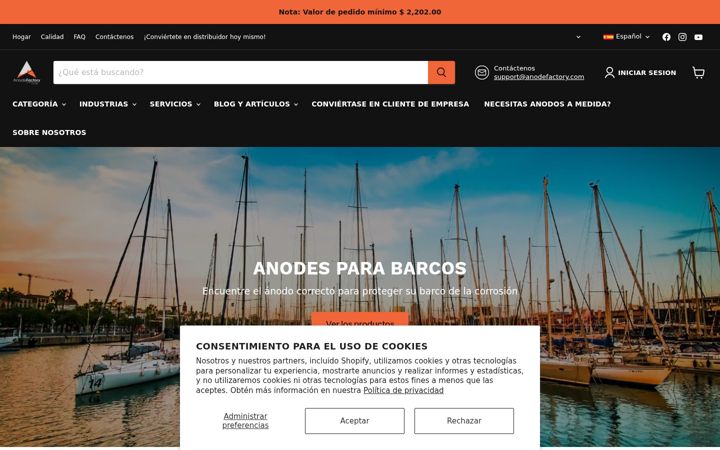 Screenshot of anodefactory.mx