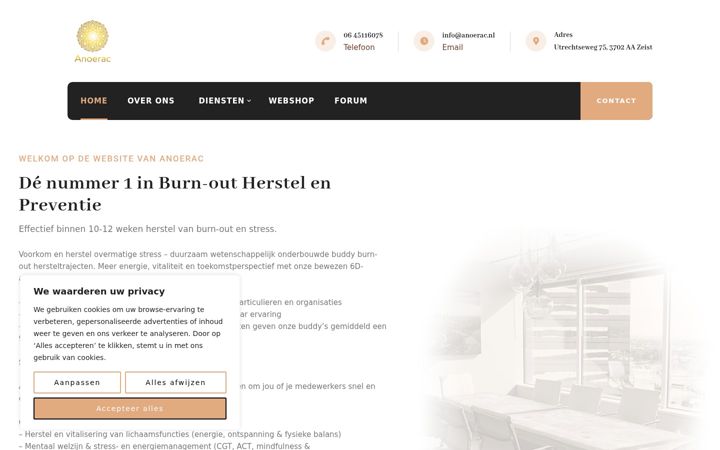 Screenshot of anoerac.nl