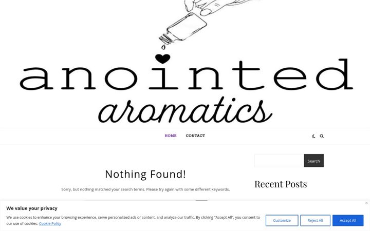 Snímek obrazovky anointedaromatics.com
