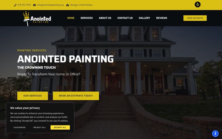 Screenshot of anointedpainting.org