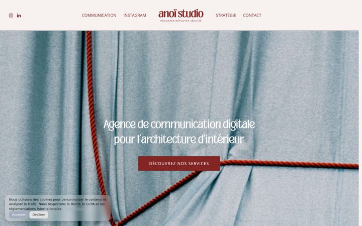 Screenshot of anoistudio.fr