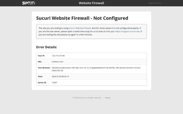 Screenshot of anokion.com