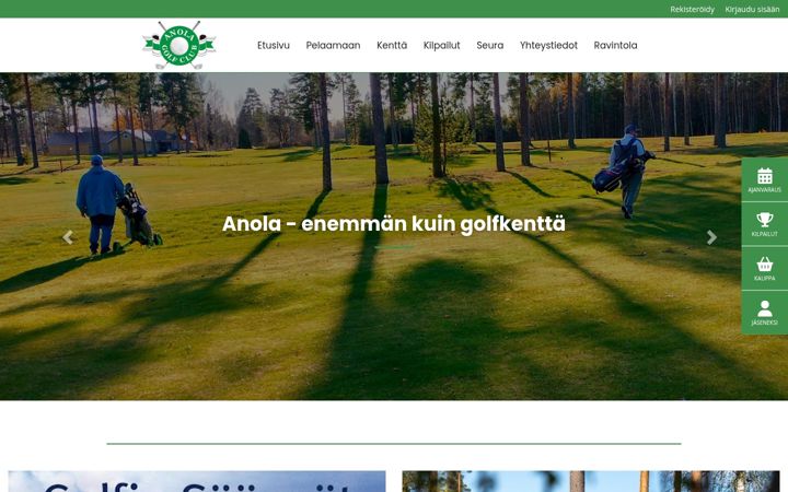 Screenshot of anolagolf.fi