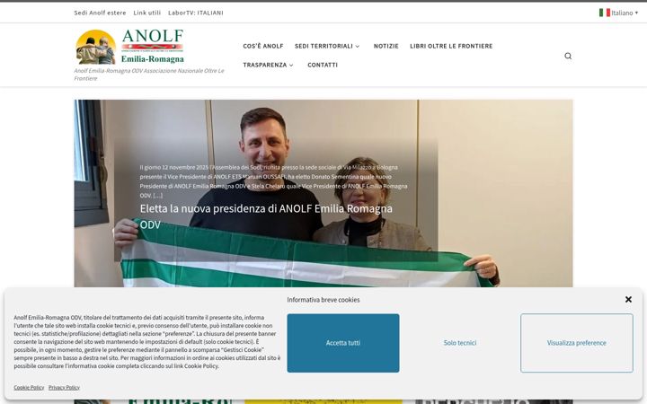 Screenshot of anolfemiliaromagna.it