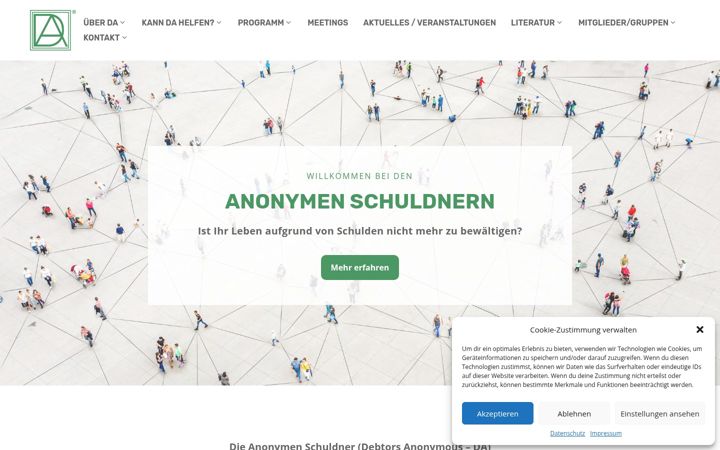 Capture d'écran de anonyme-schuldner.org