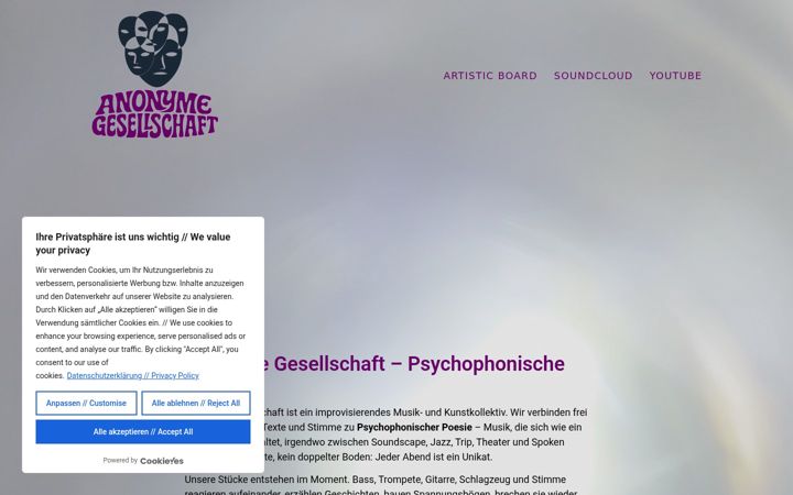 Capture d'écran de anonymegesellschaft.de