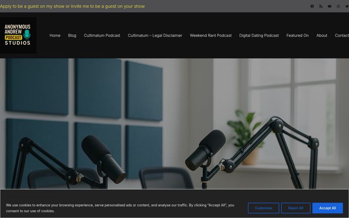 Skjermbilde av anonymousandrewpodcast.com