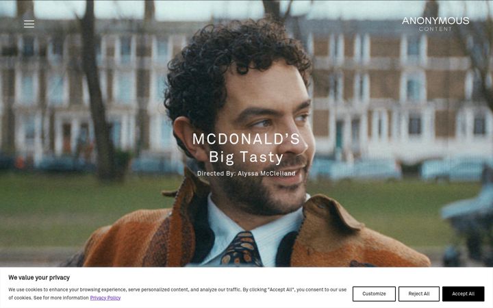 Screenshot of anonymouscontent.com