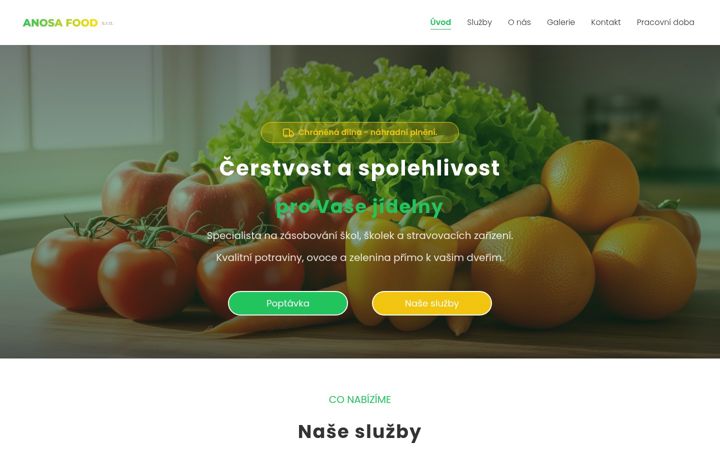 Screenshot of anosafood.cz