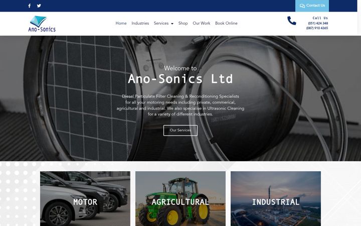 Screenshot of anosonics.com
