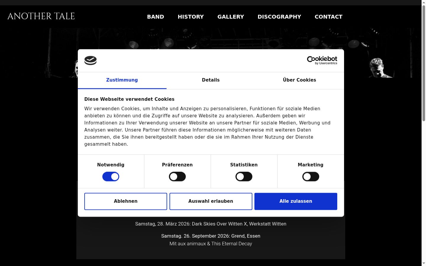 Screenshot tal-banner tal-kunsens muri qabel kwalunkwe interazzjoni