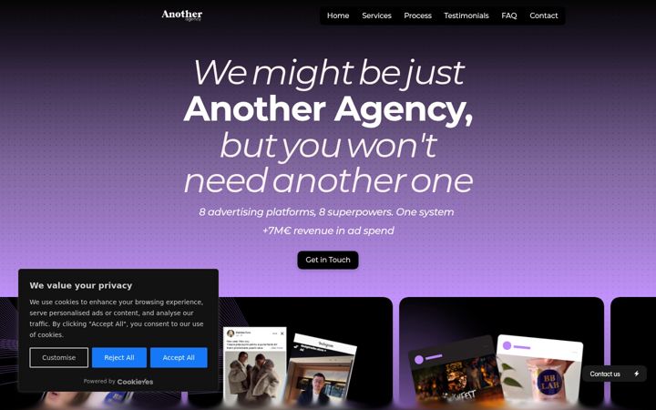 Screenshot of anotheragency.ro