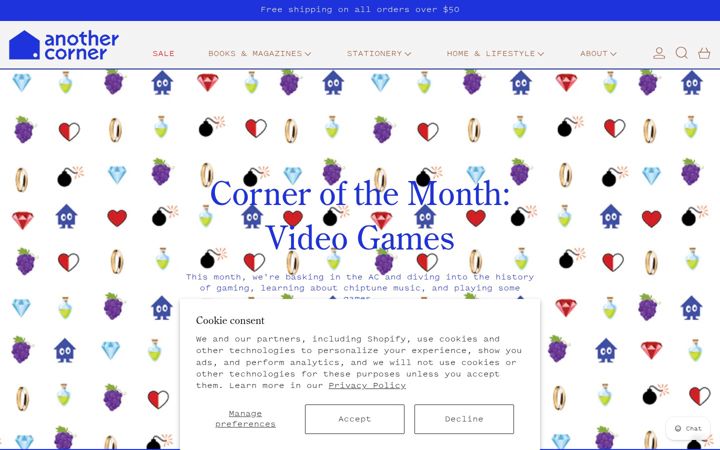 Screenshot of anothercorner.co