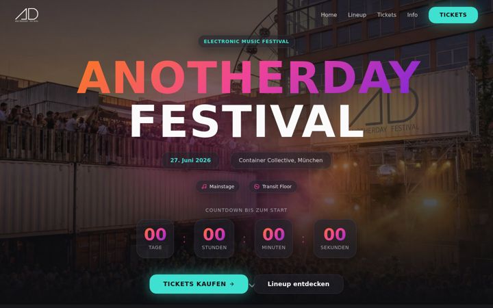 Screenshot of anotherdayfestival.com