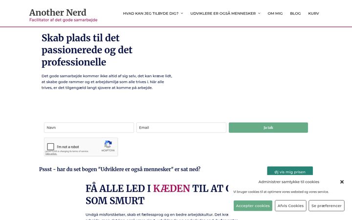 Screenshot of anothernerd.dk