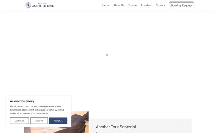 Screenshot von anothertoursantorini.com