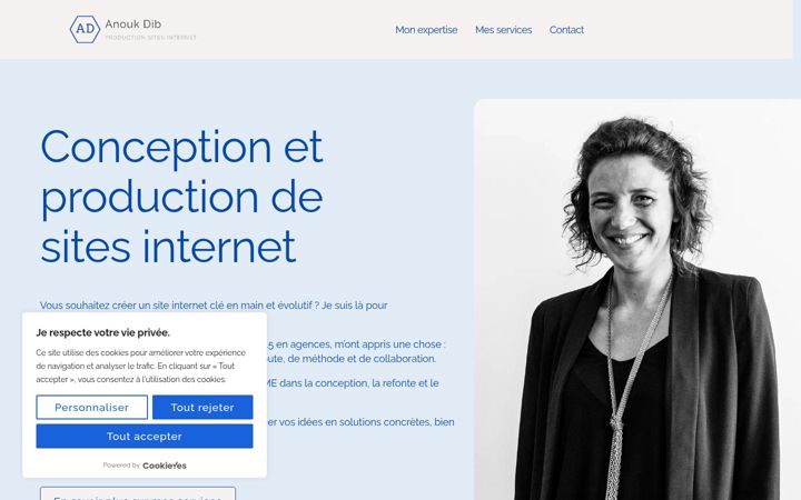 Snimka zaslona za anoukdib.com