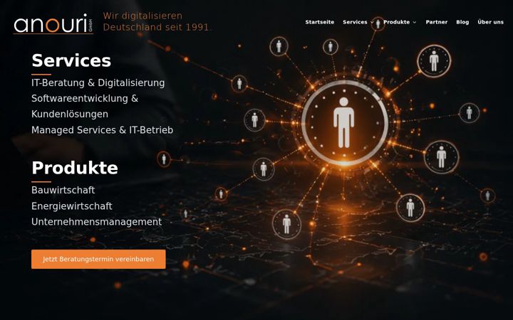 Screenshot of anouri.gmbh