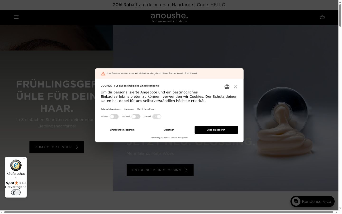Skjámynd af samþykkisborðanum eins og hann birtist áður en nokkur samskipti fóru fram