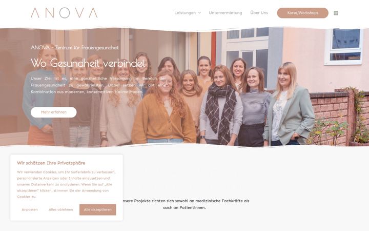 Screenshot of anova-mainz.de