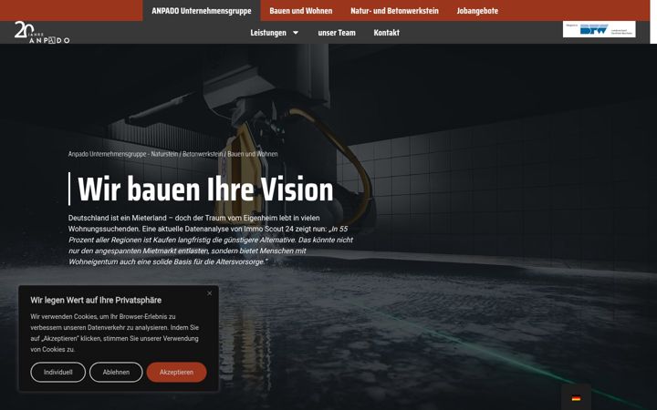 Screenshot of anpado.com