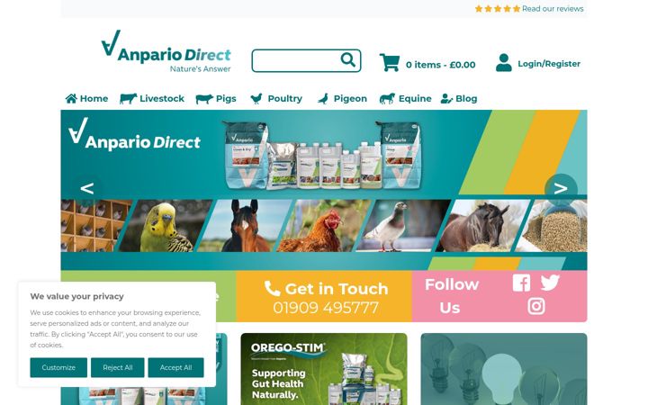 Screenshot di anpariodirect.co.uk