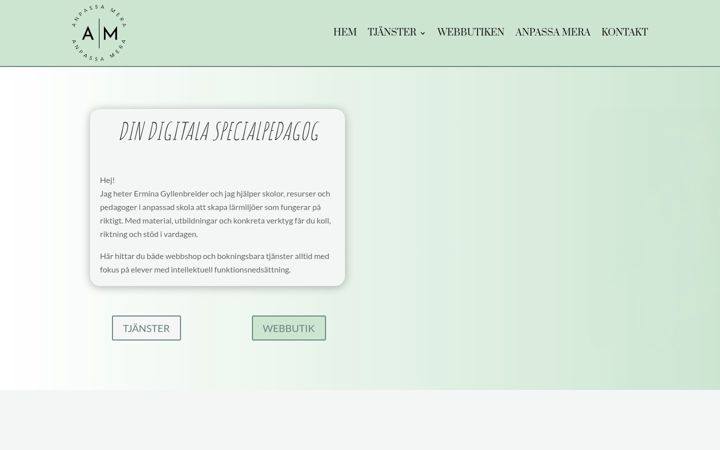 Screenshot of anpassamera.se