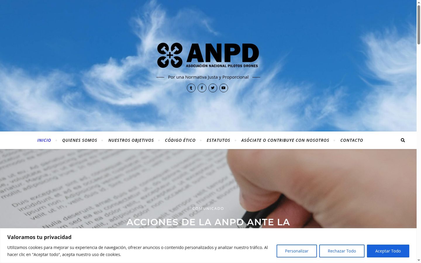 Screenshot tal-banner tal-kunsens muri qabel kwalunkwe interazzjoni