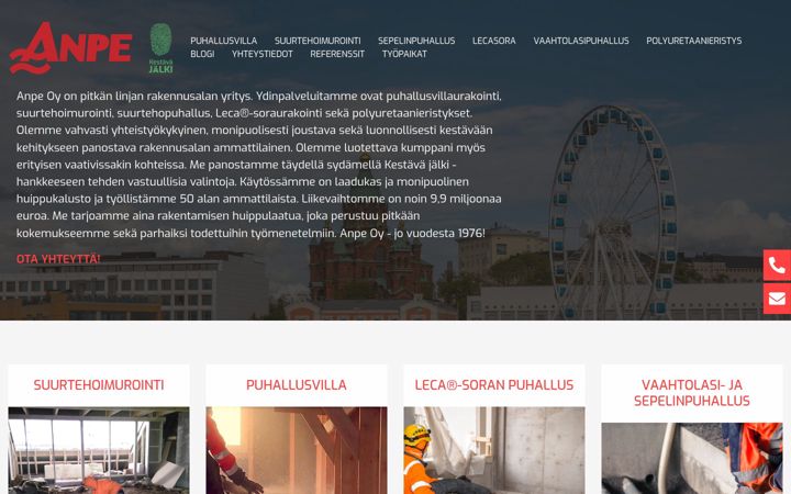 Screenshot von anpe.fi