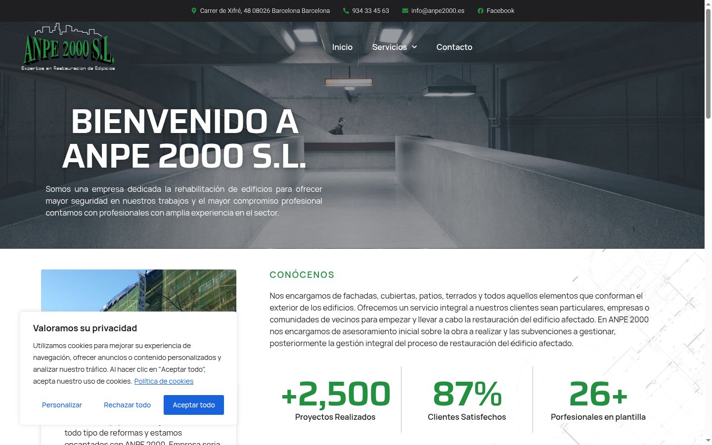 Screenshot del banner di consenso mostrato prima di qualsiasi interazione