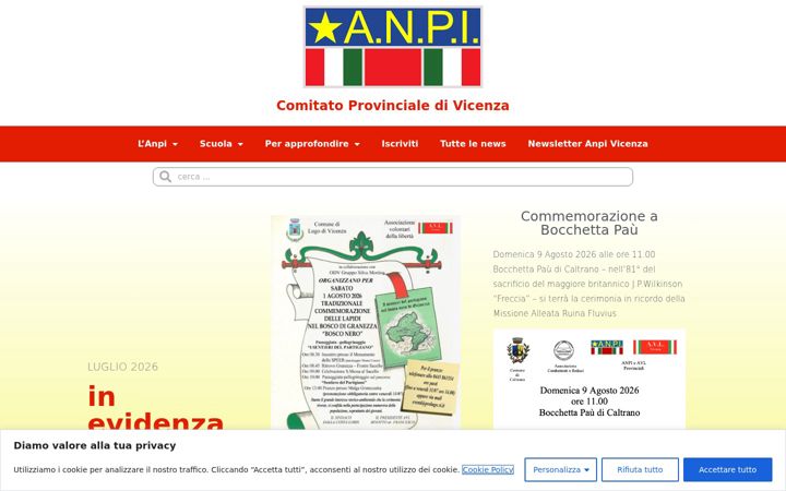 Screenshot di anpi-vicenza.it