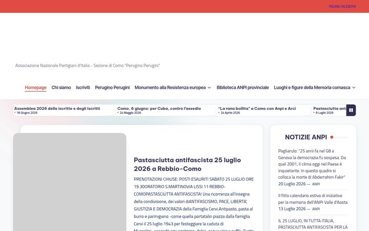 Screenshot of anpisezionecomo.net