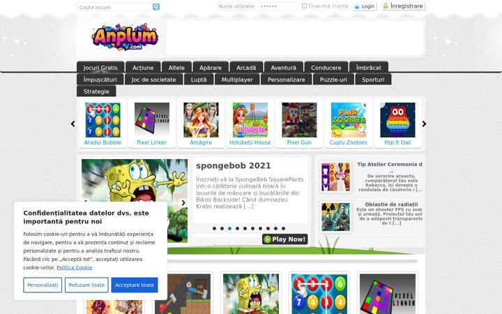 Snimka zaslona za anplum.com
