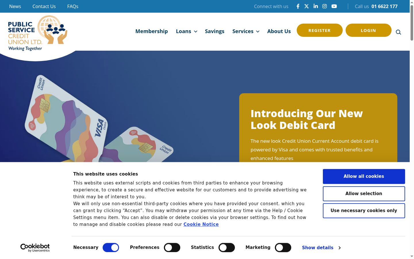 Screenshot del banner di consenso mostrato prima di qualsiasi interazione