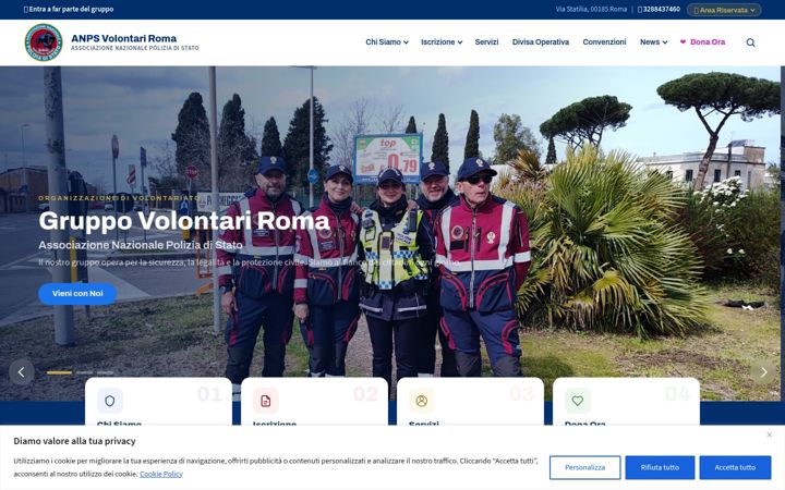 Screenshot of anpsvolontariroma.it