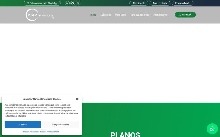 Screenshot of anptelecom.com.br