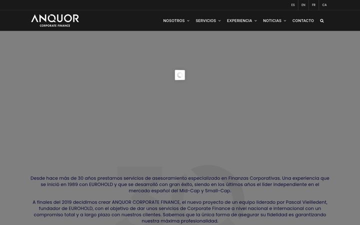 Snimka zaslona za anquorcf.com