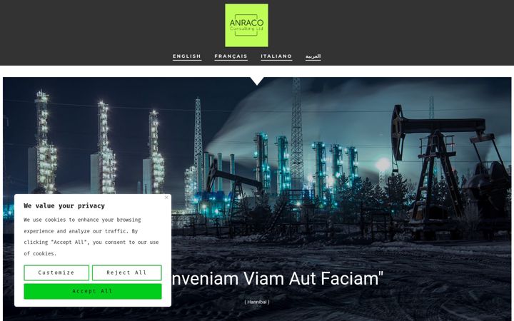 Snimka zaslona za anraco-consulting.com