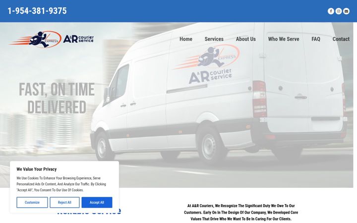 Zrzut ekranu anrcourier.com