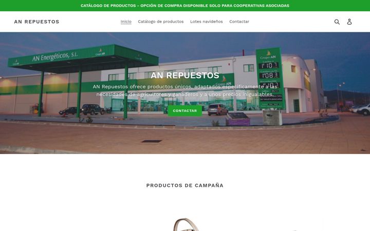 Screenshot of anrepuestos.es