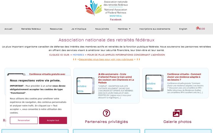 Screenshot von anrfmontreal.ca