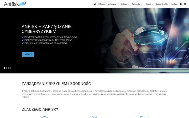 Screenshot von anrisk.pl